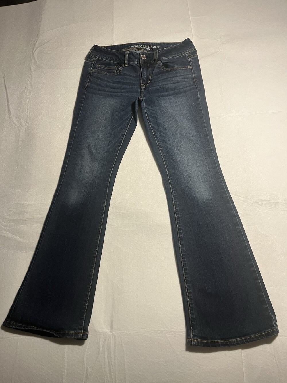 American Eagle Artist Women’s Size 4 Dark Wash Flare Bootcut Jeans Stretch Y2K